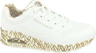 Skechers Witte hardloopschoenen met hartjespatroon - Dames - Sneakers - Wit - 36 EU - Schoenen
