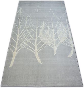 RugsX Rugsx - Carpet scandi 18281/652 leaves grey cream grey 160x230 cm