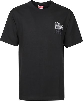 Kenzo Black Crewneck Logo T-Shirt