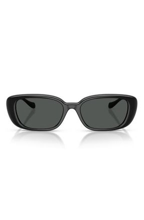 Versace 56mm Pillow Sunglasses in Black /Dark Grey at Nordstrom
