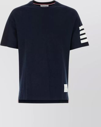 Thom Browne midnight blue t-shirt with unique hemline slits