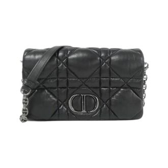 Dior Pre-owned Caro Calf Shoulder Bag - Dames - Pre-owned - Zwart - Maat: ONE Size Leer
