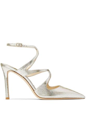 Jimmy Choo London Pumps Azia 95mm con effetto metallizzato - Argento