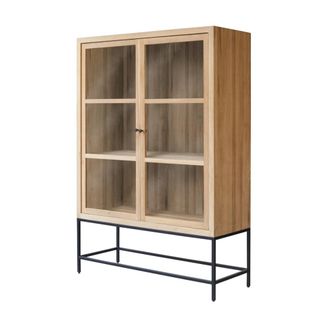 Tikamoon Vitrina alta de teca maciza