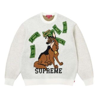 SUPREME All Dogs Go To Heaven Sweater White FW25SK55-WHITE