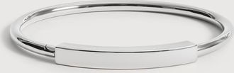 Monica Vinader Sterling Silver MV Linear Bold Bangle