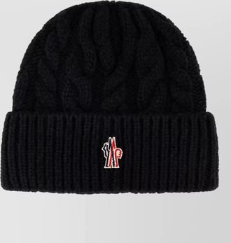 Moncler chunky cable-knit wool-blend beanie