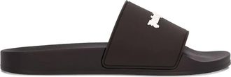 Palm Angels Slippers met logo - Zwart