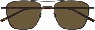 Saint Laurent Sunglasses Sl 866 004 Ruthenium Brown/Brown Unisex