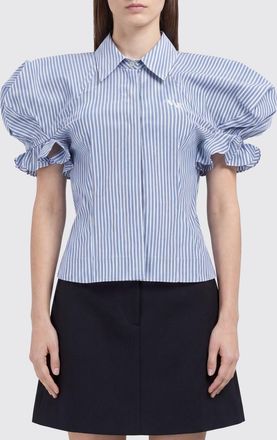 Vivienne Westwood Camicia a righe in cotone con maniche a palloncino