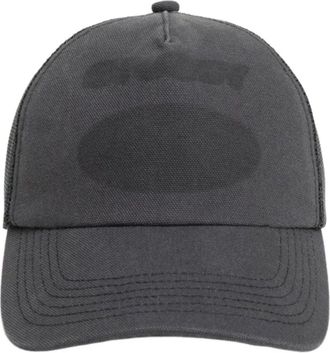 St&uuml;ssy Ghost Logo Trucker Cap Black 1311207-BLAC