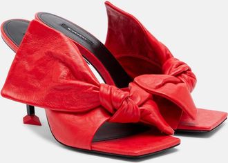 Givenchy Boudoir Bow leather mules