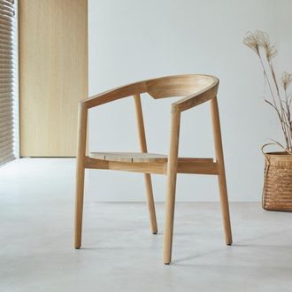 Tikamoon Silla de teca maciza