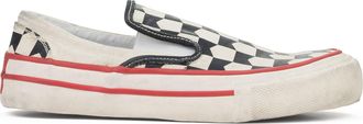 Rhude MULTICOLOR CHEVRON CHECKERED SLIP ON SNEAKERS