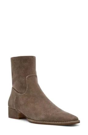 Steve Madden Define Block Heel Bootie in Grey Suede at Nordstrom, Size 7.5