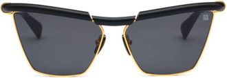 Balmain Victoire Geometric Frame Sunglasses