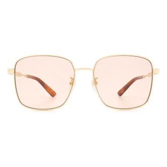 Gucci (WMNS) Gucci Square Sunglasses 58mm Brown/Gold GG0852SK-005