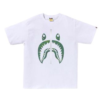 A Bathing Ape Bitmap Shark Tee White 1K80-110-040-WHITE