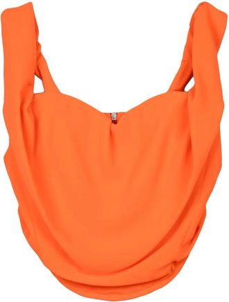 Vivienne Westwood Sunday Corset Top - Dames - Tops zonder mouwen - Oranje - 2XL - Polyester - Tops