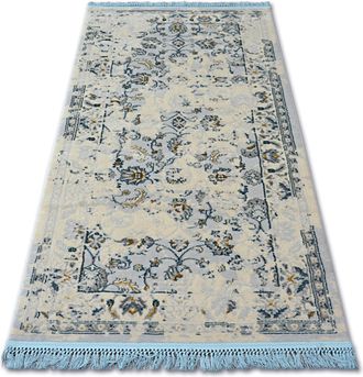 RugsX Rugsx - Alfombra Acr&iacute;lica Manyas 196aa Franjas Marfil/dorado Multicolour 80x150 Cm