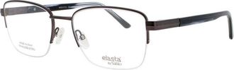 Elasta Mens Grey Rectangular Eyeglass Frames E-3127