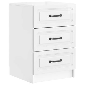 vidaXL Armario De Noche Con Caj&oacute;n Brillante 43 X 41 X 63,5 Cm Vidaxl