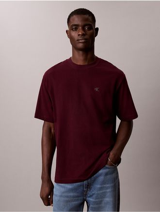 Calvin Klein Jeans Calvin Klein Mens Monogram Logo Relaxed Crewneck T-Shirt - Dark Purple - 2XL