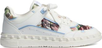 Valentino Garavani Freedots sneakers - men - Calf Leather/Polyamide/Acrylic/Viscose/Polyamide/Rubber - 43 - White