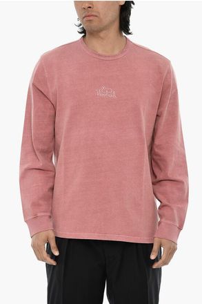 Woolrich Long-Sleeve Delav&eacute; Crewneck T-Shirt with Embroidered Logo size Xxl