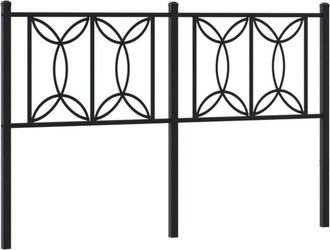 vidaXL Cabecero de metal negro 140 cm Vidaxl