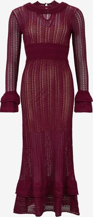 Twinset Langes Strickkleid mit Stehkragen