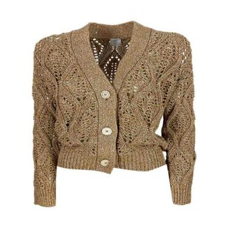 Eleventy Cardigans, female, Yellow, Size: S Cardigan