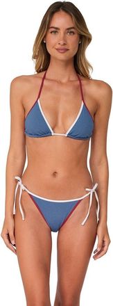 Swim Systems Trisha Triangle Bikini Swimsuit Top in Banner Blue Lurex at Nordstrom, Size 3X-Large