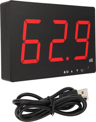 OEM Medidor De Decibelios Montado En La Pared Con Pantalla Lcd De 9,6 Pulgadas, Medidor De Nivel De Sonido De 30-130 Db Para Oficina