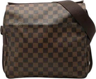 Louis Vuitton Pre-owned Naviglio Cross Body Bag - Dames - Vintage Schoudertas - Bruin - ONE Size - Leer - Vintage