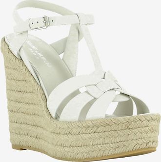 Saint Laurent Keilespadrilles aus Leder Tribute 85