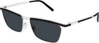Saint Laurent SL 795 JOE 003 Mens Sunglasses Silver Size 57 - Free RX Lenses - Free RX Lenses