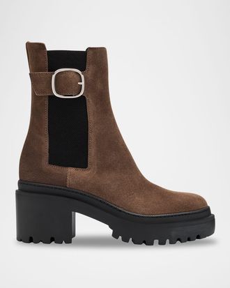 Giuseppe Zanotti Platform Suede Chelsea Boots