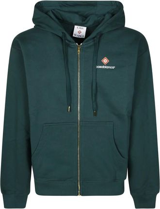 Casablanca Maglia GC Classic - Heren - Vesten met rits - Groen - S - Katoen - Hoodies & sweatvesten