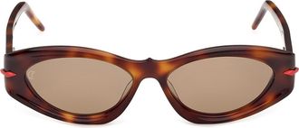 Christian Louboutin 55mm Cat Eye Sunglasses in Classic Havana /Gold /Zeiss at Nordstrom