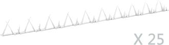 vidaXL Pinchos De Muro 25 Unidades Acero 1 M Vidaxl