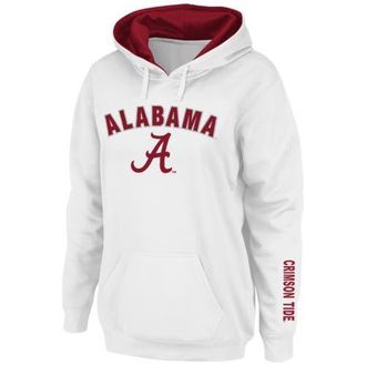 Colosseum Womens White Alabama Crimson Tide Arch & Logo 1 Pullover Hoodie at Nordstrom, Size Xx-Large