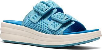 Clarks Drift Faye Womens Sandals Bright Blue Textile : 6.5 B - Medium