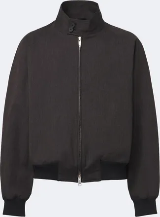 STUDIO NICHOLSON Over cotton and wool bomber jacket
