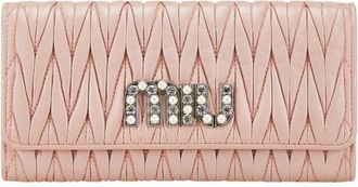 Miu Miu Pink Leather Long Wallet (Bi-Fold) (Pre-Owned)