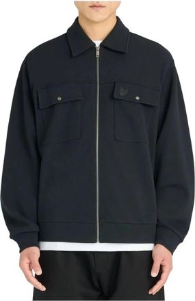 Lyle & Scott Pique Interlock Katoenen Overshirt - Heren - Zomerjassen - Zwart - XS - Katoen - Jassen