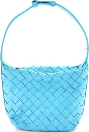 Bottega Veneta Wallace Shoulder Bag Intrecciato Nappa Candy bucket bag - Blauw