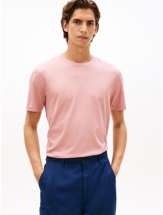 Tommy Hilfiger Mens New York Label Mercerized T-Shirt - Pink - XL