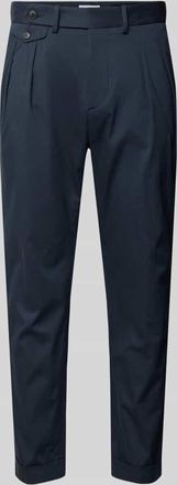 Manuel Ritz Hose mit gelegten Falten und Eingrifftaschen in Marine, Gr&ouml;&szlig;e 50