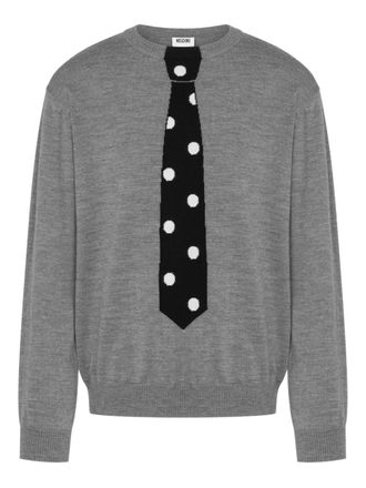 Moschino Maglione a pois - Grigio